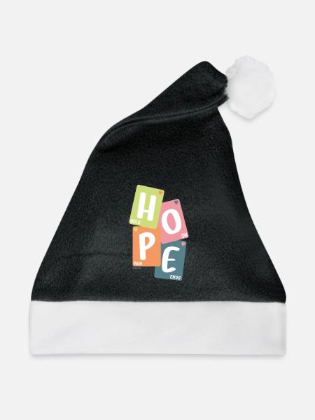Hope - Weihnachtsmütze - Schwarz/Weiß