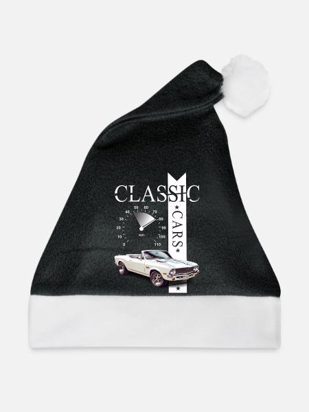 Classic Car - Weihnachtsmütze - Schwarz/Weiß