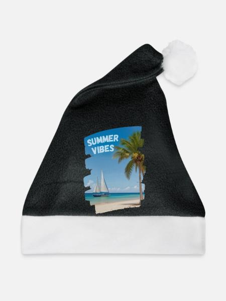Summer Vibes - Weihnachtsmütze - Schwarz/Weiß