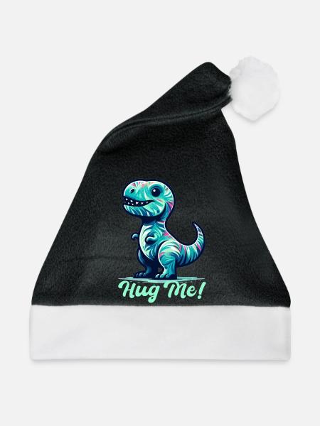 T-Rex Umarme mich Umarmen Geschenk - Weihnachtsmütze - Schwarz/Weiß