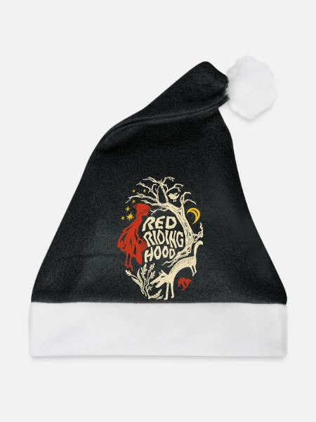 Little red riding hood - Rotkäppchen Märchen - Weihnachtsmütze - Schwarz/Weiß - Vorne