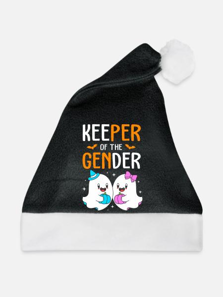 Halloween Gender Reveal - Weihnachtsmütze - Schwarz/Weiß - Vorne