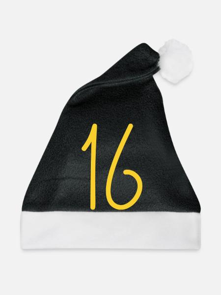 16 - Weihnachtsmütze - Schwarz/Weiß