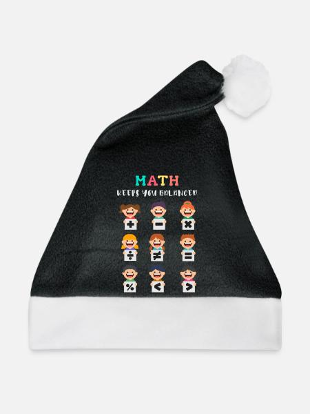 Mathe hält dich im Gleichgewicht - Weihnachtsmütze - Schwarz/Weiß - Vorne