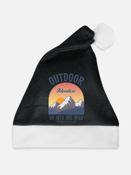 Outdoor Abenteuer Berglandschaft - Weihnachtsmütze - Schwarz/Weiß