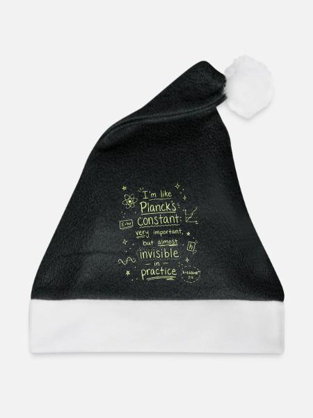 Planck-Konstante: wichtig und unsichtbar - Weihnachtsmütze - Schwarz/Weiß