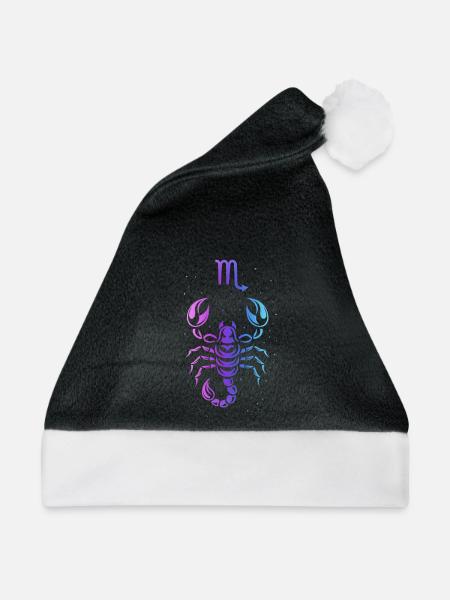 Gradient Skorpion-Tierkreis - Weihnachtsmütze - Schwarz/Weiß
