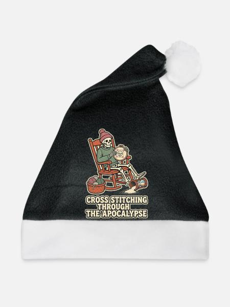 Cross Stitching Through The Apocalypse - Weihnachtsmütze - Schwarz/Weiß