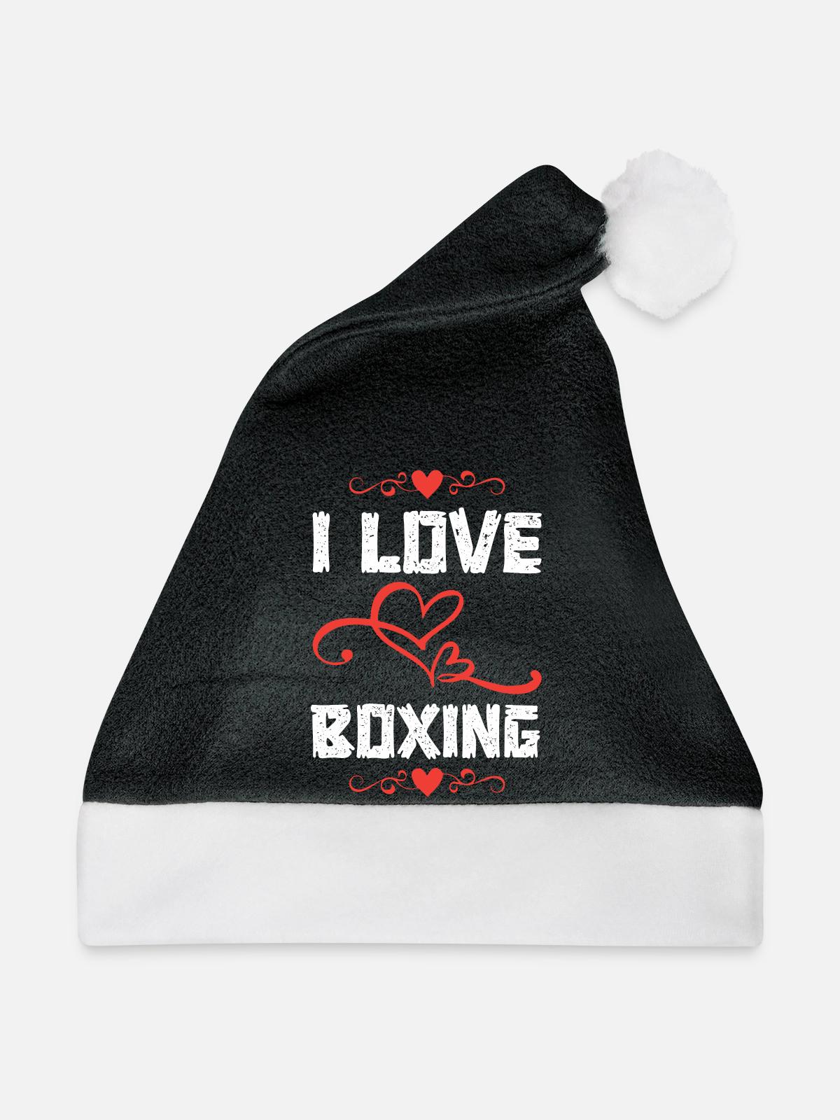 BOXING - Weihnachtsmütze - Schwarz/Weiß - Vorne