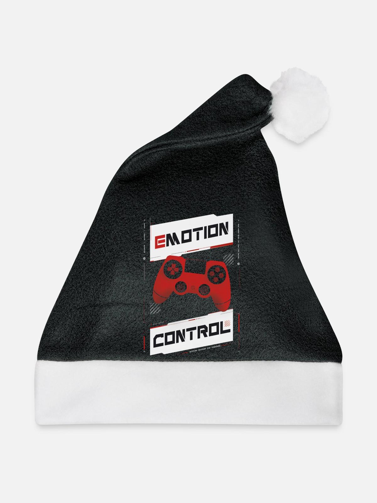 eMOTION CONTROL - Weihnachtsmütze - Schwarz/Weiß - Vorne