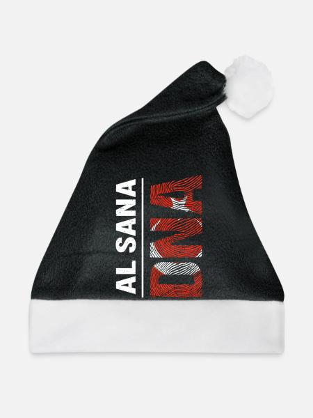 Türkei DNA Fingerabdruck Al Sana Türkiye Flagge - Weihnachtsmütze - Schwarz/Weiß - Vorne