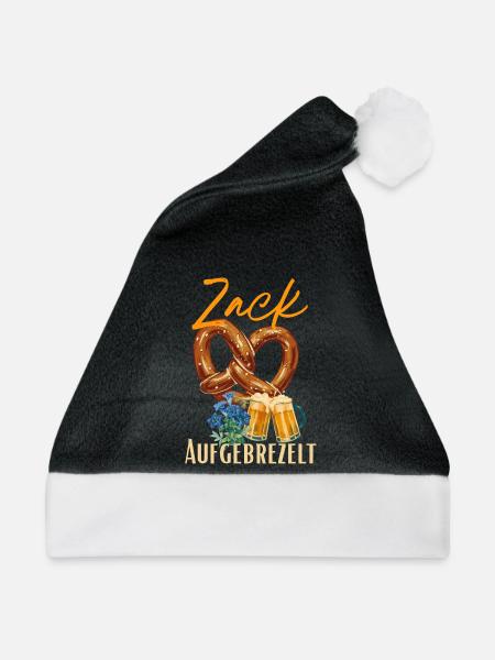 Aufgebrezelt  - Weihnachtsmütze - Schwarz/Weiß