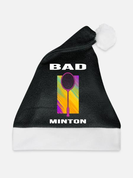 badminton federball badmintonschläger - Weihnachtsmütze - Schwarz/Weiß - Vorne