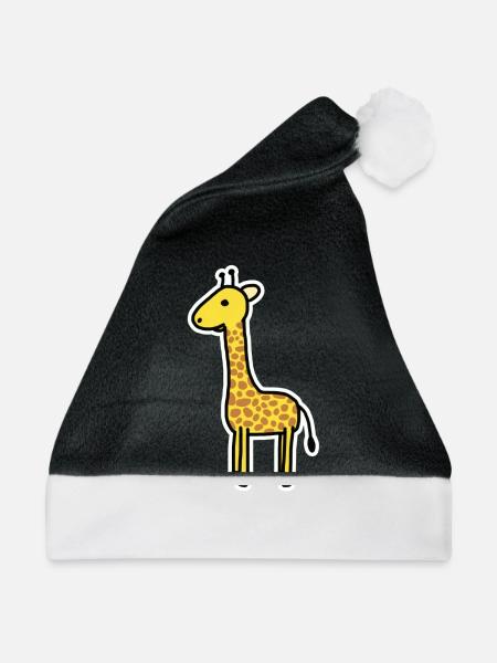 Giraffe - Weihnachtsmütze - Schwarz/Weiß