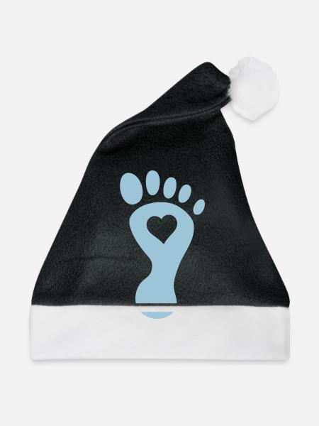 foot heart - Weihnachtsmütze - Schwarz/Weiß