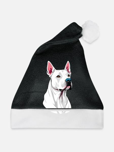 Dogo Argentino - Weihnachtsmütze - Schwarz/Weiß