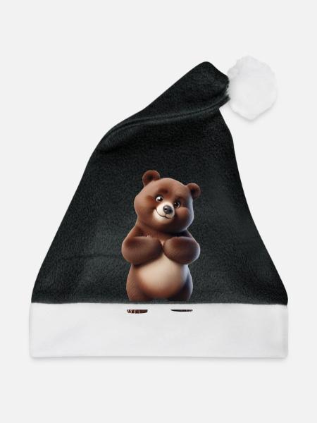 Bär 4 - Weihnachtsmütze - Schwarz/Weiß