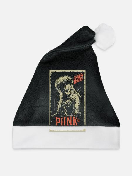 Punk - Weihnachtsmütze - Schwarz/Weiß