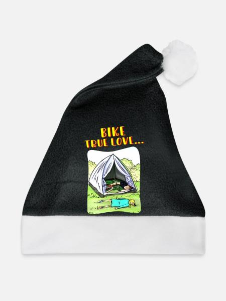 Bike True Love Camping - Weihnachtsmütze - Schwarz/Weiß