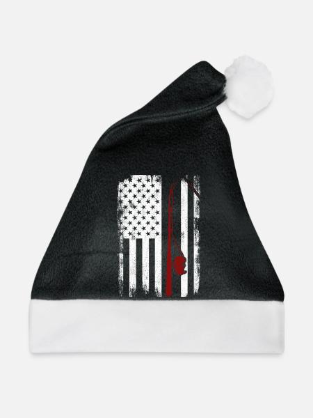 Patriotischer Fischer - Weihnachtsmütze - Schwarz/Weiß
