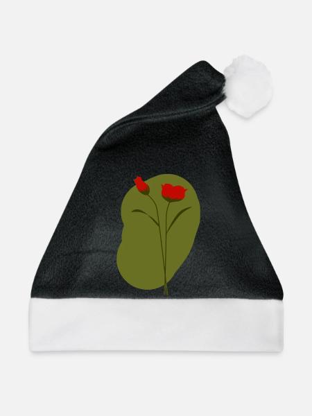 Mohn - Weihnachtsmütze - Schwarz/Weiß