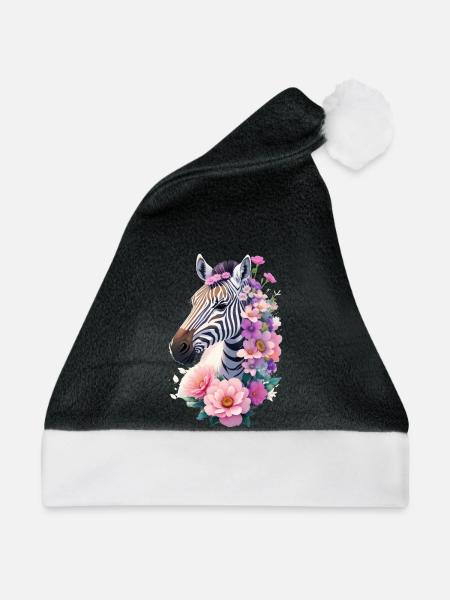 Zebra - Weihnachtsmütze - Schwarz/Weiß