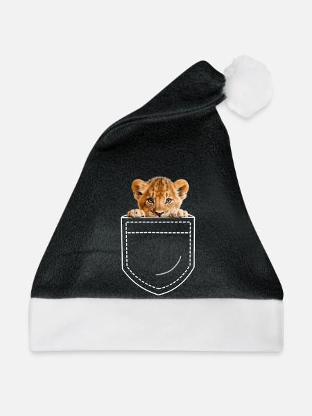 Löwe - Weihnachtsmütze - Schwarz/Weiß