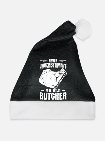 Metzger Großvater - Weihnachtsmütze - Schwarz/Weiß