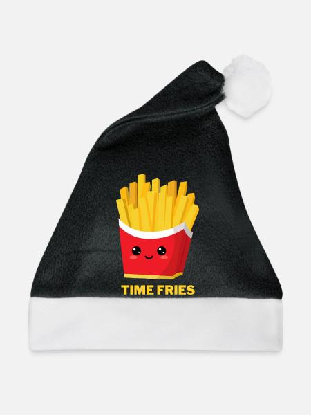 Zeit Pommes frites - Weihnachtsmütze - Schwarz/Weiß