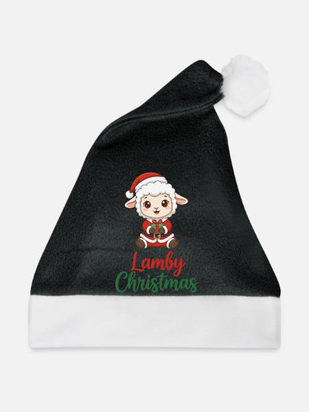 Lamby Christmas: Bezaubernder Weihnachtsmann - Weihnachtsmütze - Schwarz/Weiß