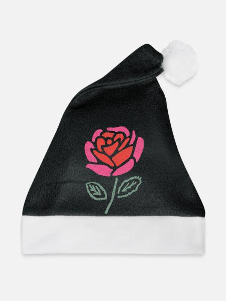 Wasserrose Farbexplosion - Weihnachtsmütze - Schwarz/Weiß