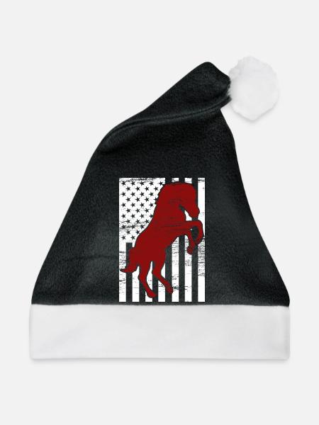 4. Juli USA Reiten - Weihnachtsmütze - Schwarz/Weiß