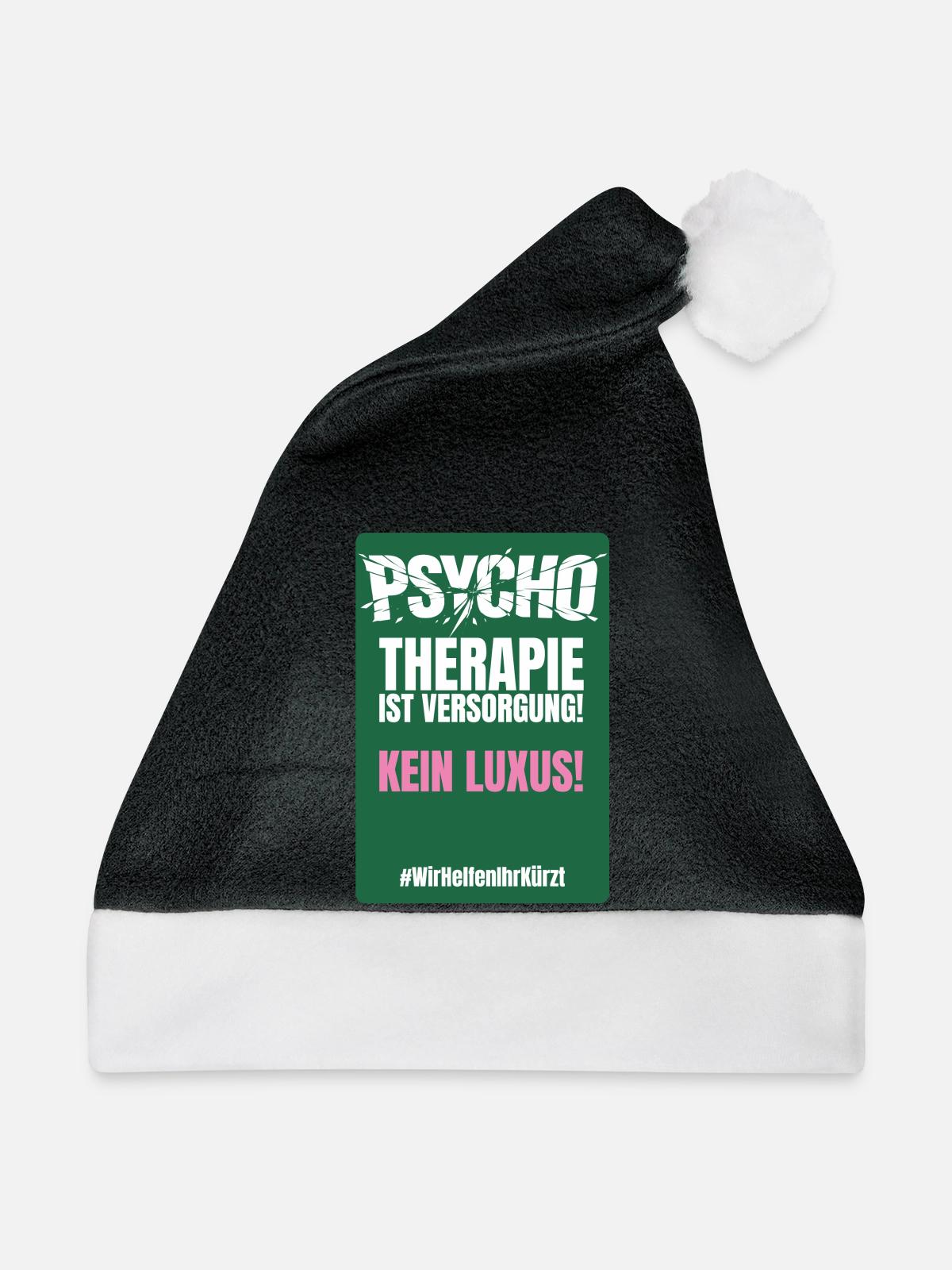 PSYCHO_06 - Weihnachtsmütze - Schwarz/Weiß - Vorne