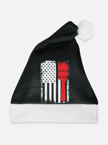 4. Juli USA Maler - Weihnachtsmütze - Schwarz/Weiß