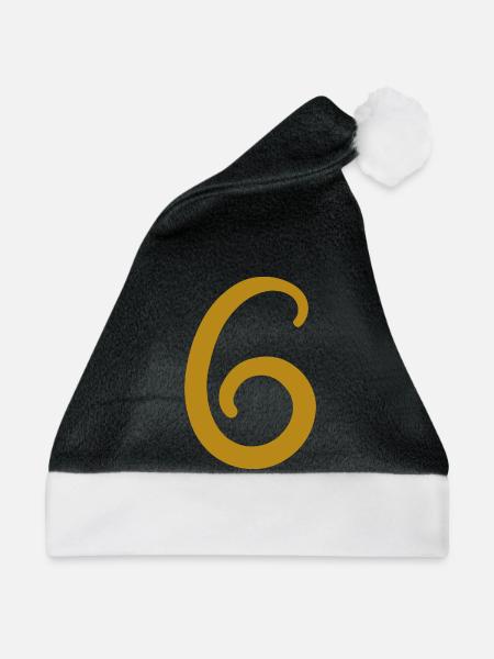 6 - Weihnachtsmütze - Schwarz/Weiß