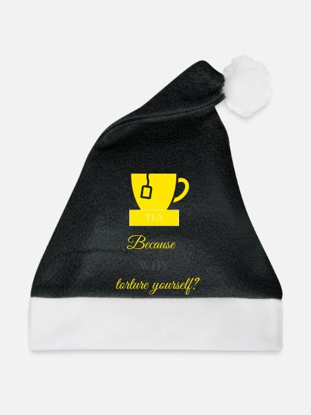 TEA-RIFFIC (Gelb + Grau) - Weihnachtsmütze - Schwarz/Weiß