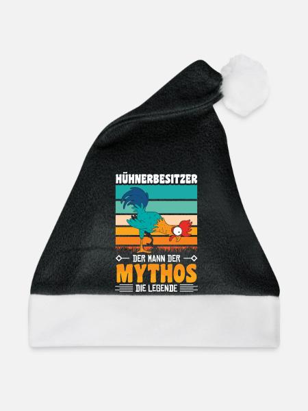 Hühnerflüsterer Huhn Hühnerhalter Hühner - Weihnachtsmütze - Schwarz/Weiß