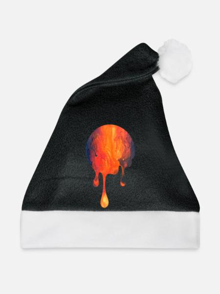 Tropfende Glutblüte - Weihnachtsmütze - Schwarz/Weiß