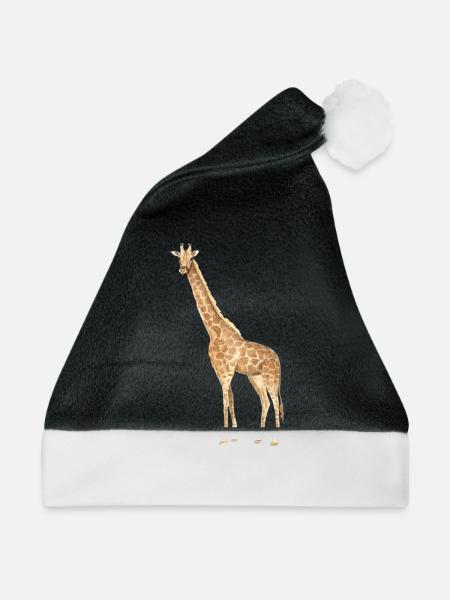 Giraffe - Weihnachtsmütze - Schwarz/Weiß