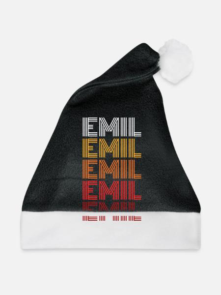 Emil - Weihnachtsmütze - Schwarz/Weiß - Vorne