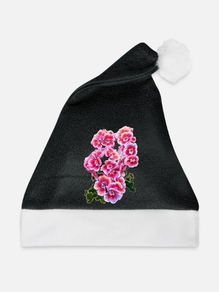 Blume - Weihnachtsmütze - Schwarz/Weiß