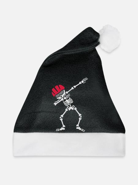 Dab dabbing skeleton bicycle mountainbike biker - Weihnachtsmütze - Schwarz/Weiß