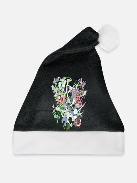 Hintergrund Design - Pastell - Weihnachtsmütze - Schwarz/Weiß
