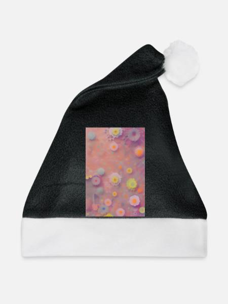 Blumen Kunst - Weihnachtsmütze - Schwarz/Weiß