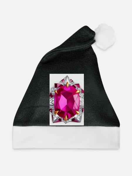 Edelstein - Weihnachtsmütze - Schwarz/Weiß - Vorne