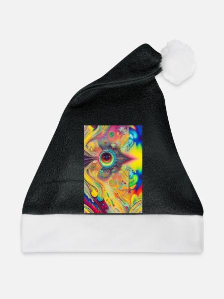Abstrakte Kunst - Weihnachtsmütze - Schwarz/Weiß