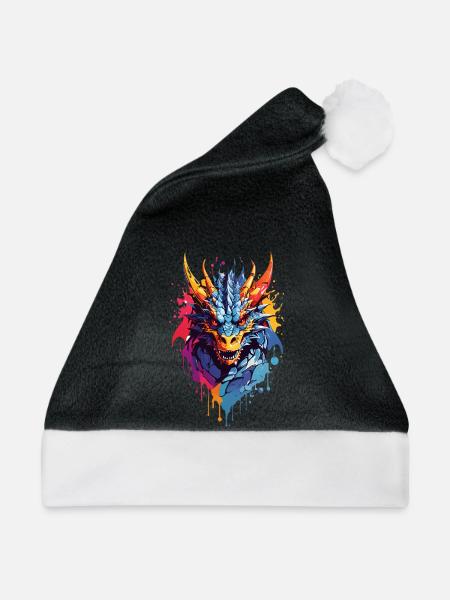 Coole Drache - Weihnachtsmütze - Schwarz/Weiß
