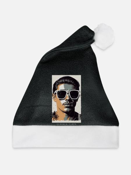 Coole Hipster - Weihnachtsmütze - Schwarz/Weiß