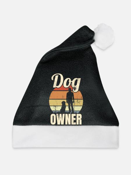 Hundehalter - Weihnachtsmütze - Schwarz/Weiß - Vorne