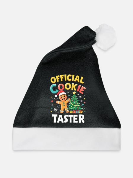 Official Cookie Taster - Weihnachtsmütze - Schwarz/Weiß - Vorne